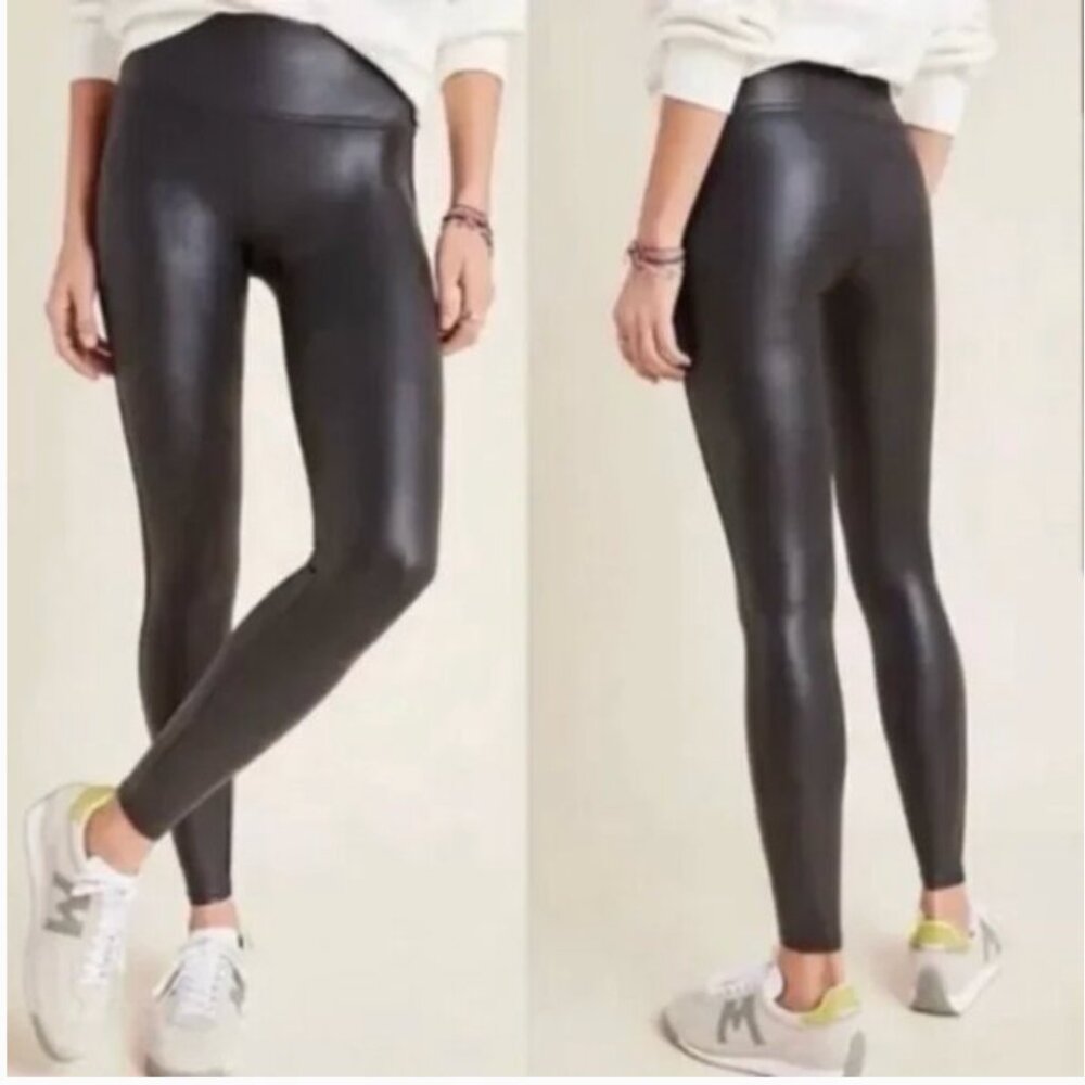 Spanx Leggings Size XS‎ T Faux Leather Shaping Slimming